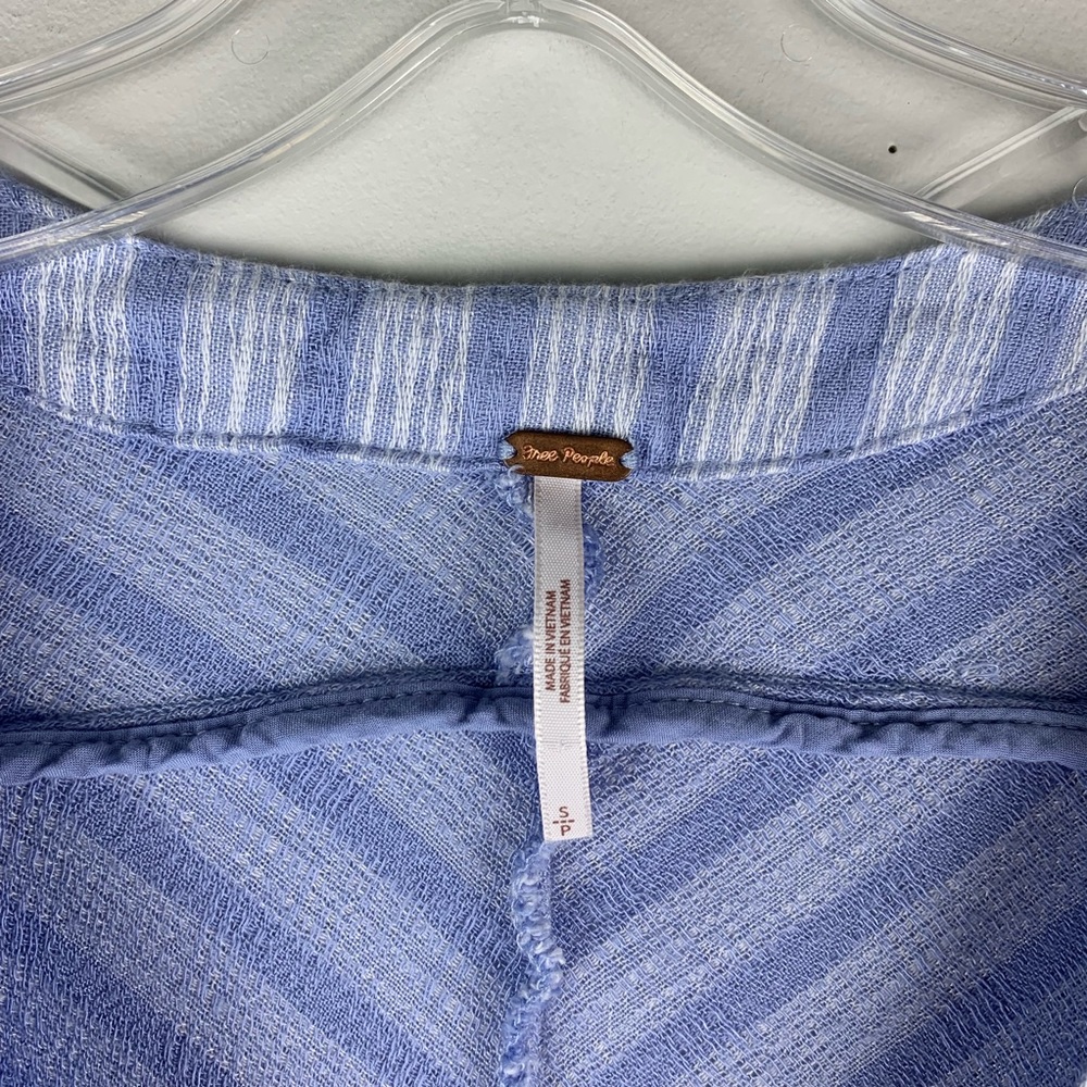 Free People Morning Striped Blue Dolman Knit Top - Picture 4 of 7
